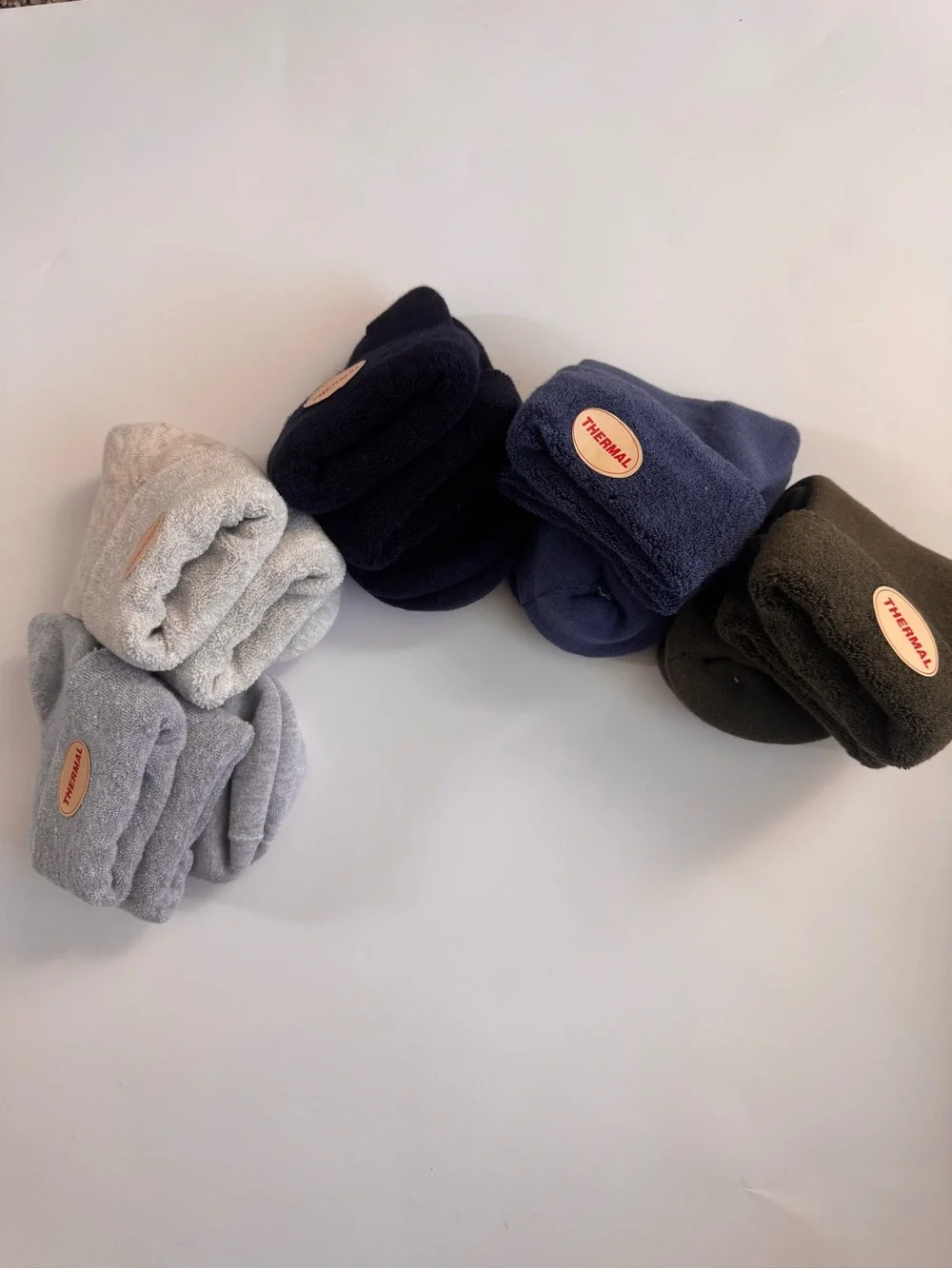 Thermal Women's Crew Socks - Black, Navy, Gray, Olive, Light Gray